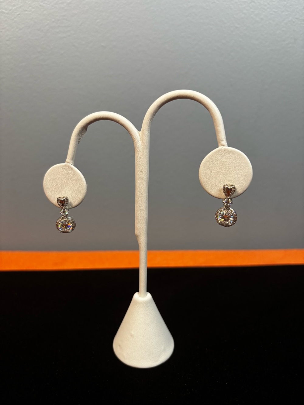 Dainty 925 Silver Moissanite Drop Earrings